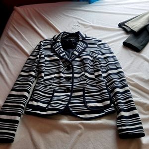 INC blue and white jacket